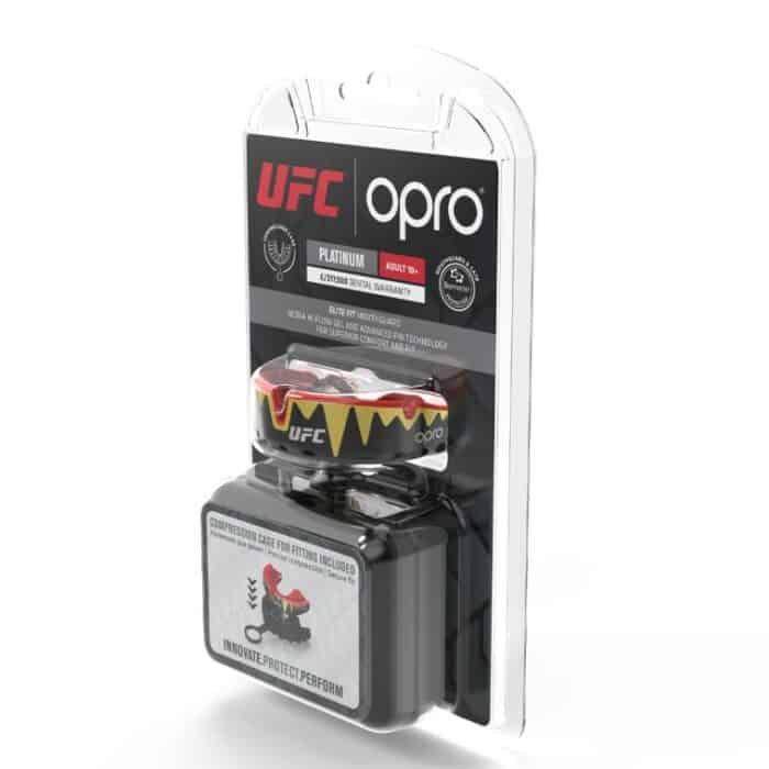 Paradenti Platinum OPRO UFC Fangz oro confezione completa